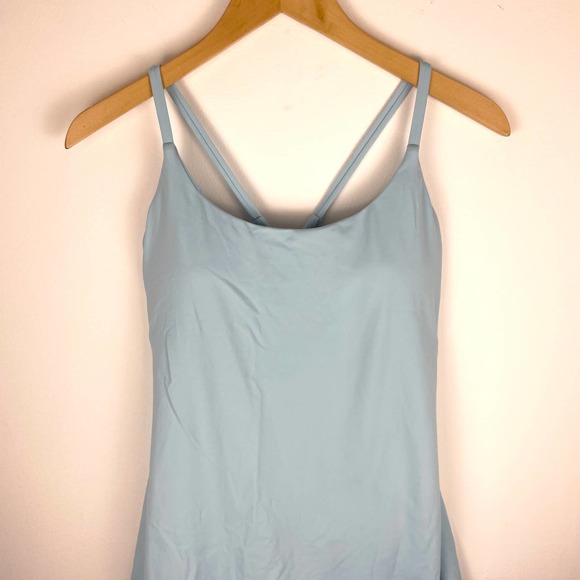 Halara Everyday Cloudful Backless Workout Dress Wannabe Spun Sugar Medium New - Picture 4 of 11
